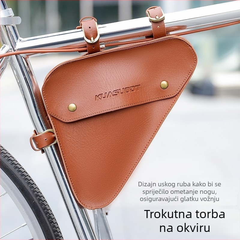 Retro prednja trokutasta torbica za planinske i cestovne bicikle, vodootporna, kapaciteta 2 L