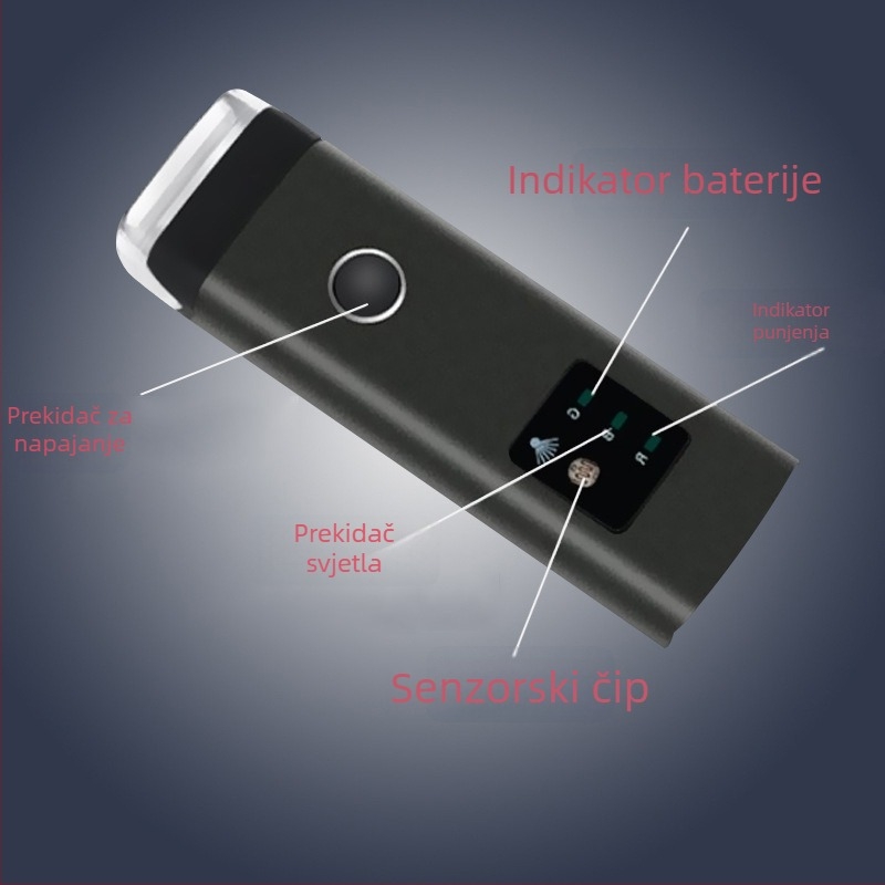 Prednje svjetlo i zvono za planinski bicikl s USB punjenjem i inteligentnim senzorom