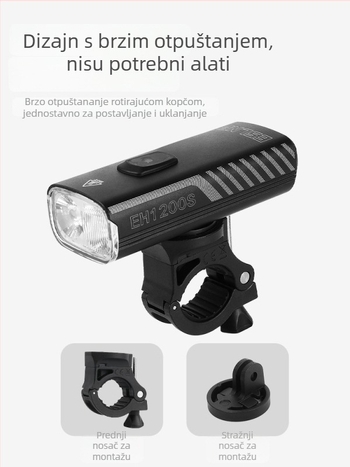Eslnf Biciklističko svjetlo s konstantnim strujom, senzorom svjetla, prednje svjetlo visoke svjetline za noćnu vožnju