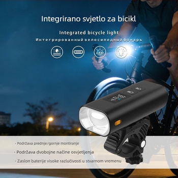 Novo svjetlo za bicikl s prekidom snopa, ultra širok kut gledanja, za planinske i cestovne bicikle, dugotrajno noćno osvjetljenje