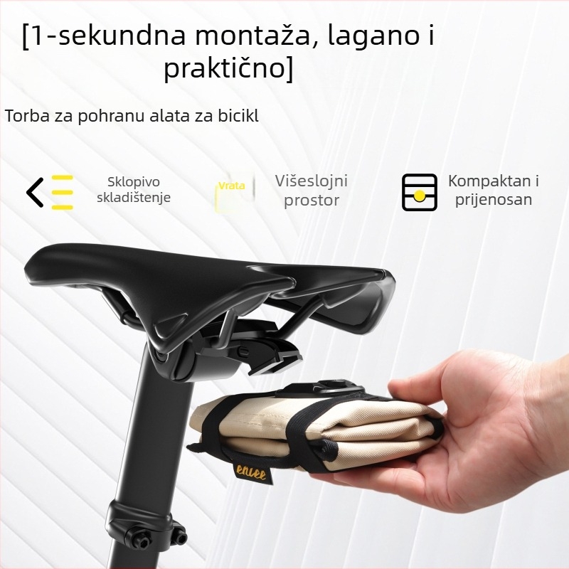 ENLEE 1L poliester stražnja torbica za bicikl – kopčasti sustav pričvršćivanja, višenamjenska torba za alate