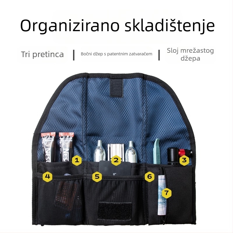 ENLEE 1L poliester stražnja torbica za bicikl – kopčasti sustav pričvršćivanja, višenamjenska torba za alate