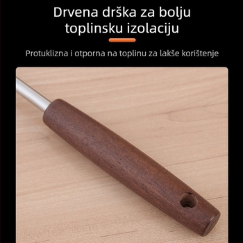 Set kuhinjskih spatula i kuharskih žlica od nehrđajućeg čelika, dva komada, otporne na visoke temperature