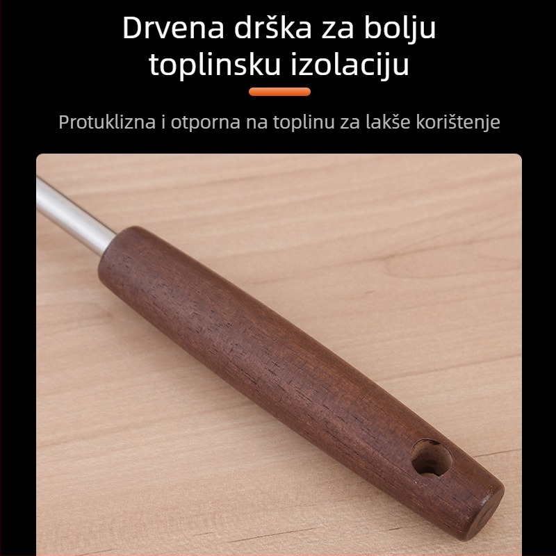 Set kuhinjskih spatula i kuharskih žlica od nehrđajućeg čelika, dva komada, otporne na visoke temperature