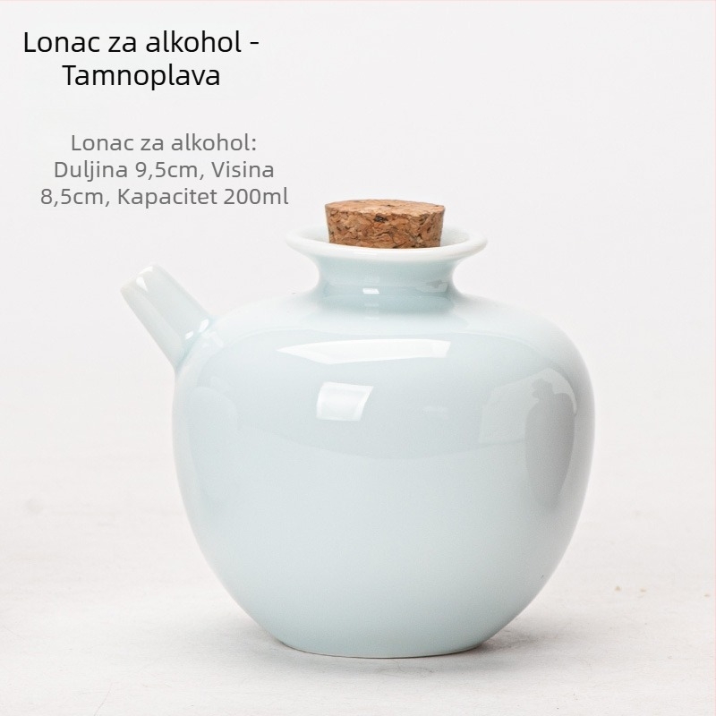 Japanska keramička posuda za sake i vino, retro stil