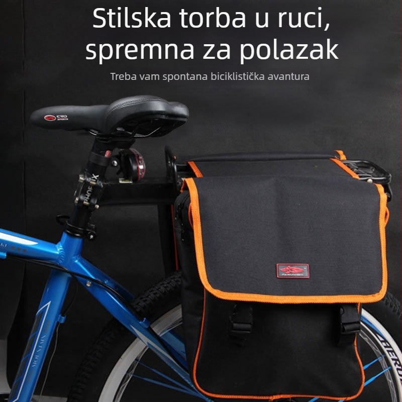 Dvostruka stražnja torbica za sjedalo planinskog bicikla, otporna na habanje, s velikim kapacitetom