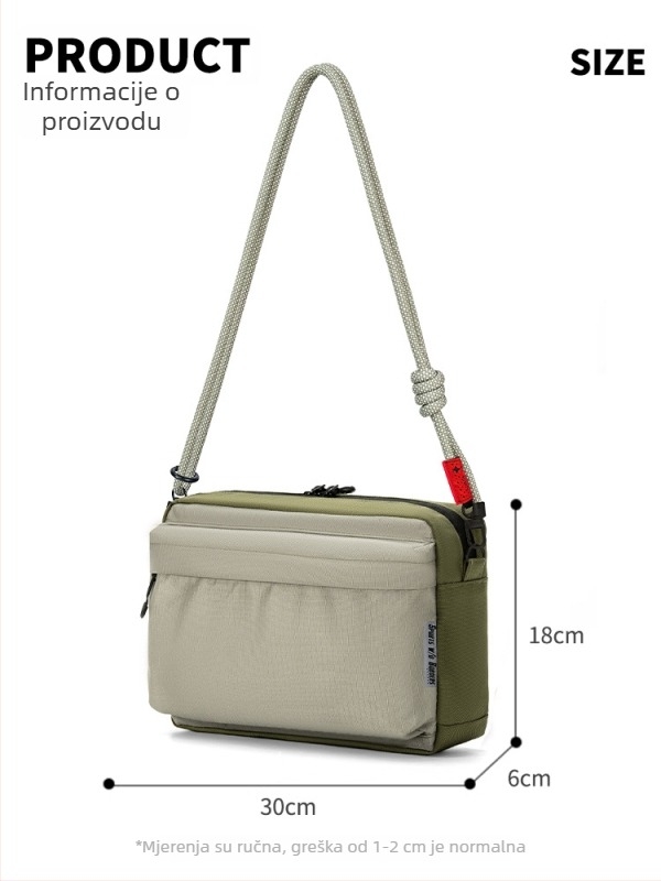 Prednja torba za bicikl velikog kapaciteta, može se nositi cross-body ili na jedno rame, sportska torba