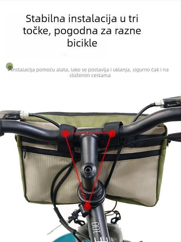 Prednja torba za bicikl velikog kapaciteta, može se nositi cross-body ili na jedno rame, sportska torba