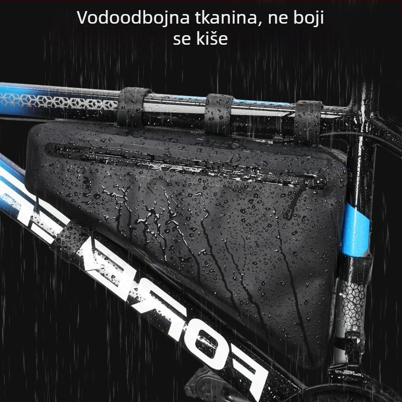 Vodootporna trokutasta torbica za bicikl, velika zapremina, za prednju gornju cijev