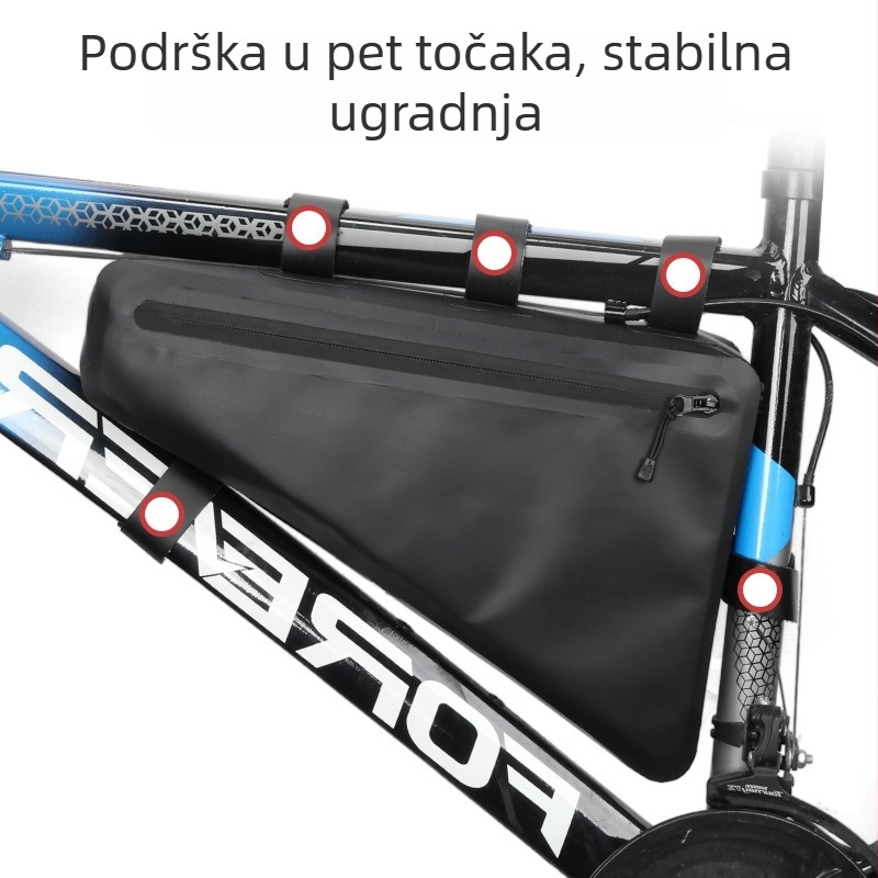 Vodootporna trokutasta torbica za bicikl, velika zapremina, za prednju gornju cijev