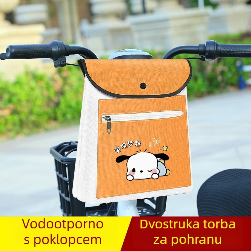 Prednja viseća torba za električni bicikl s velikim kapacitetom skladištenja – PU koža