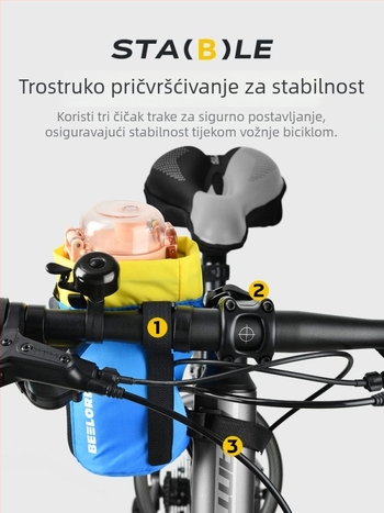 Beelord Torbica za vodu za bicikl, držač čaše na upravljaču, univerzalna torba alata za planinski bicikl