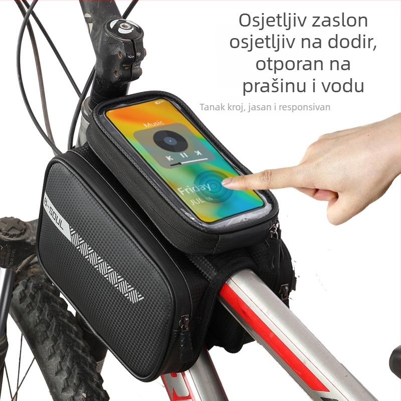 Vodootporna prednja torba za okvir za MTB s džepom za telefon i prostorom na gornjoj cijevi