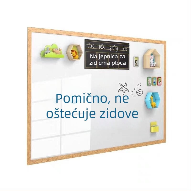 Odvojiva magnetska bijela ploča za zid, 60×90 cm; uredska i kućna upotreba, učenje i crtanje za djecu, ne oštećuje zid