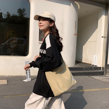 Jednobojna platnena torba preko ramena, srednje veličine, Harajuku gradski stil, pogodna za parove