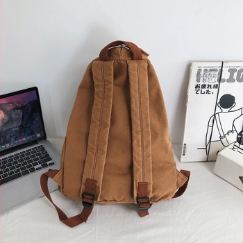 Ruksak u japanskom stilu, velika kapaciteta 20–35 L, 2023. model, unisex, casual streetwear, jednobojan platneni ruksak, za 14-inčni prijenosnik