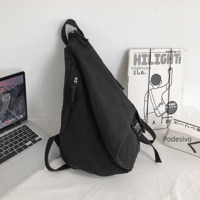 Ruksak u japanskom stilu, velika kapaciteta 20–35 L, 2023. model, unisex, casual streetwear, jednobojan platneni ruksak, za 14-inčni prijenosnik