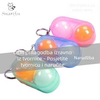 Prozirna plastična prenosna kutija za pohranu lopti za stolni tenis – paket od 2 komada