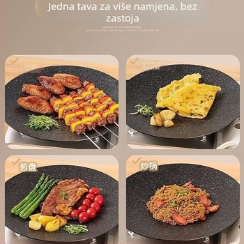 Prijenosna tiganica za BBQ s Maifan kamenom za vanjsku upotrebu, kazetni plamenik, korejski Teppanyaki, tiganj pogodan za indukciju, model KP55