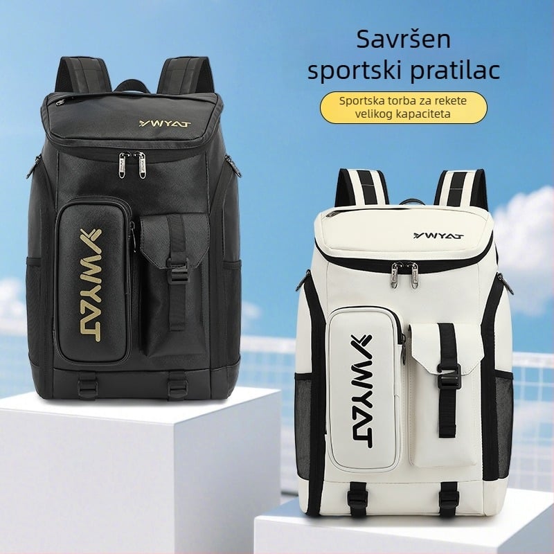 Ywyat/Wiya Ruksak za badminton i tenis – vodootporan PU materijal, unisex, profesionalni sportski ruksak s velikim kapacitetom