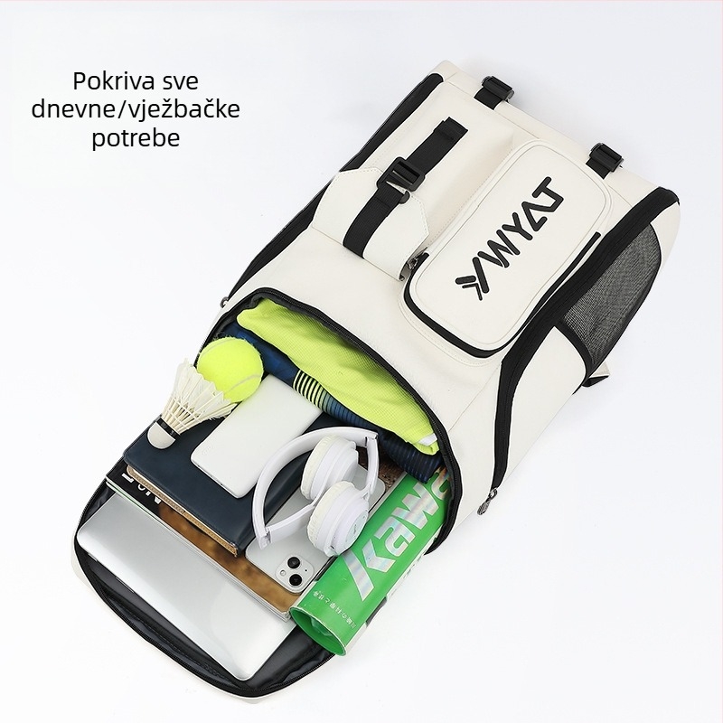 Ywyat/Wiya Ruksak za badminton i tenis – vodootporan PU materijal, unisex, profesionalni sportski ruksak s velikim kapacitetom