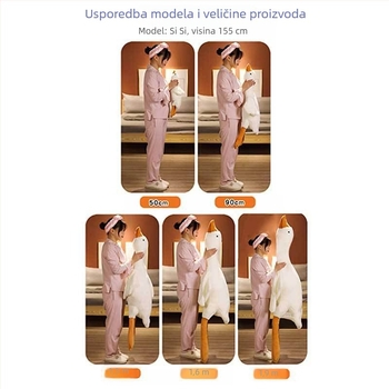 Velika bijela guska pliš lutka