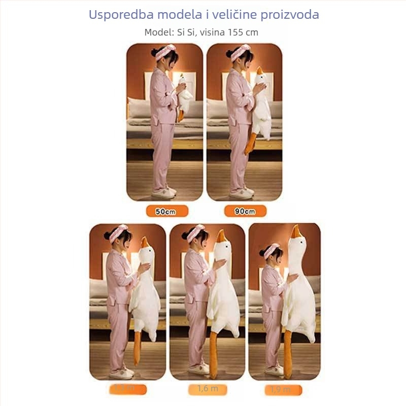 Velika bijela guska pliš lutka