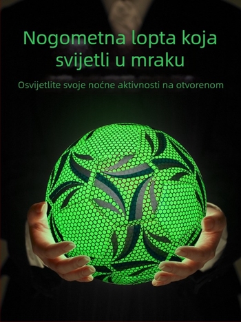 Svjetleća nogometna lopta No.4 za trening i No.5 za mlade i odrasle – noćno svjetlo, šivanje strojem, otporna na habanje