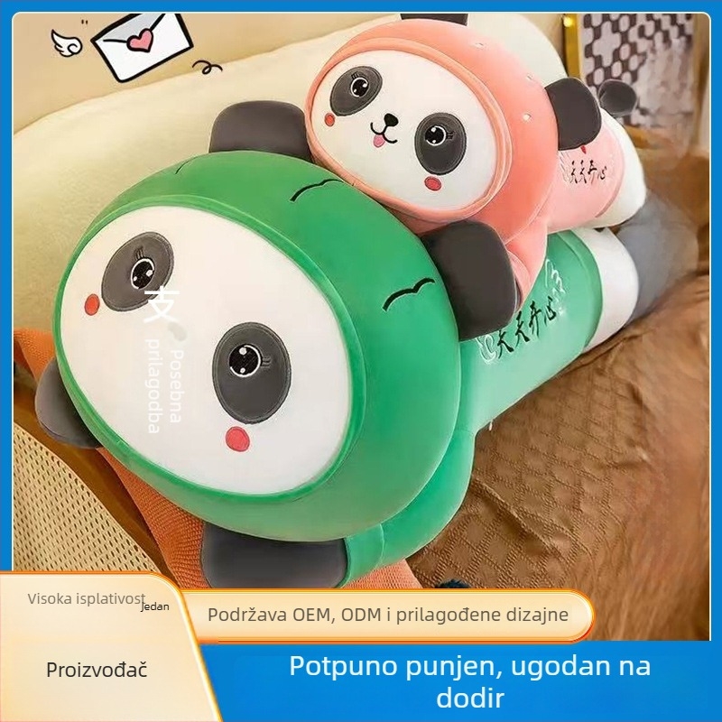 Plišana panda igračka s dizajnom dinje, ležeći panda jastuk za djecu