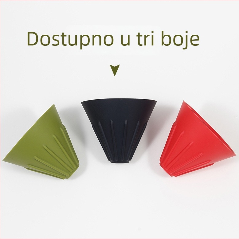 DROHOEY Filter za kavu od silikona za hranu, prijenosni za vanjsku uporabu, kućni drip filter za ručno prelijevanje kave