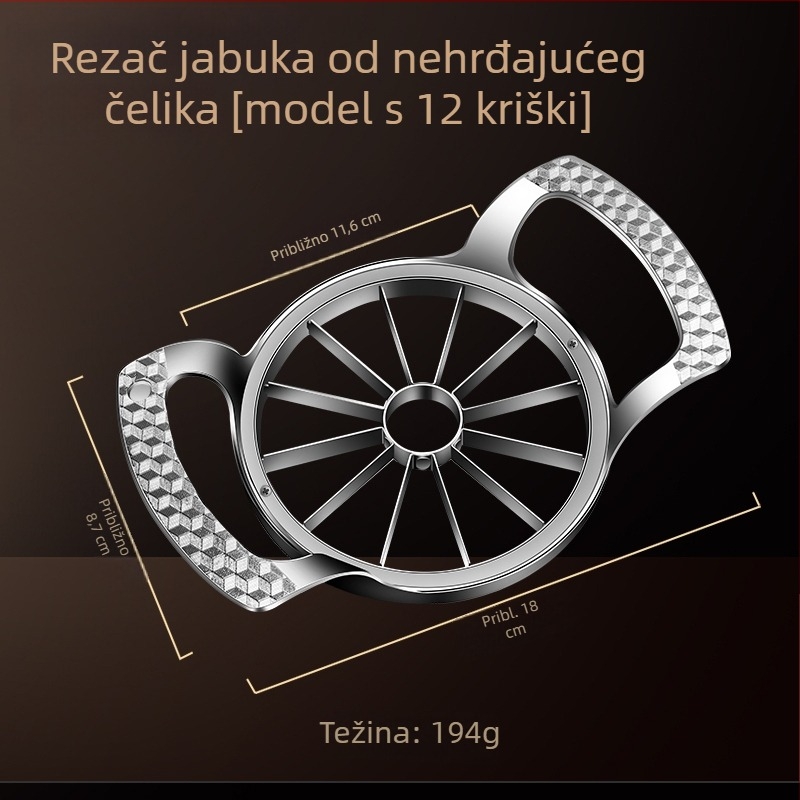 Višenamjenski rezač od nehrđajućeg čelika za kruške i jabuke, dijeli voće i uklanja sjemenke, za kućnu uporabu