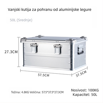 Vanjska kutija za kampiranje od aluminijske legure, velika kapaciteta, praktičan putnički organizator