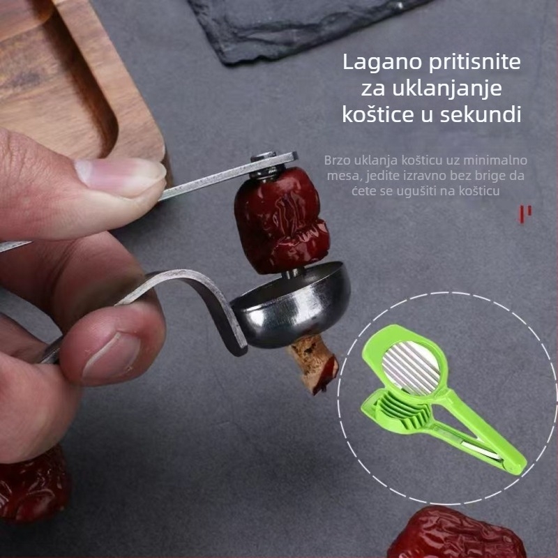 Kreativni rezač za crvene datulje, plod gloga, gljive, jagode i jaja; rezač suhih datulja
