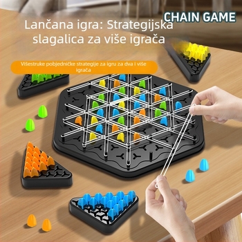 Lančano geometrijsko šah s gumicama za dva igrača — obrazovna obiteljska stolna igra