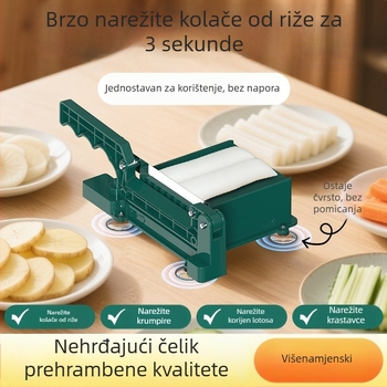 Ručni nož od nehrđajućeg čelika za kućnu upotrebu – reže želatinske deserte, limune, krumpire, kriške lotosovog korijena i rižine kolače