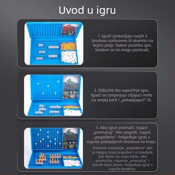 Morska bitka šah: za dva igrača, ratni brodovi – interaktivna edukativna stolna igra za djecu