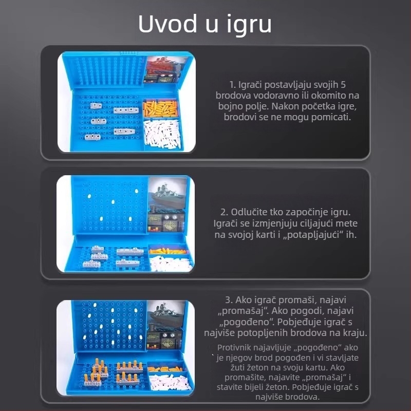 Morska bitka šah: za dva igrača, ratni brodovi – interaktivna edukativna stolna igra za djecu