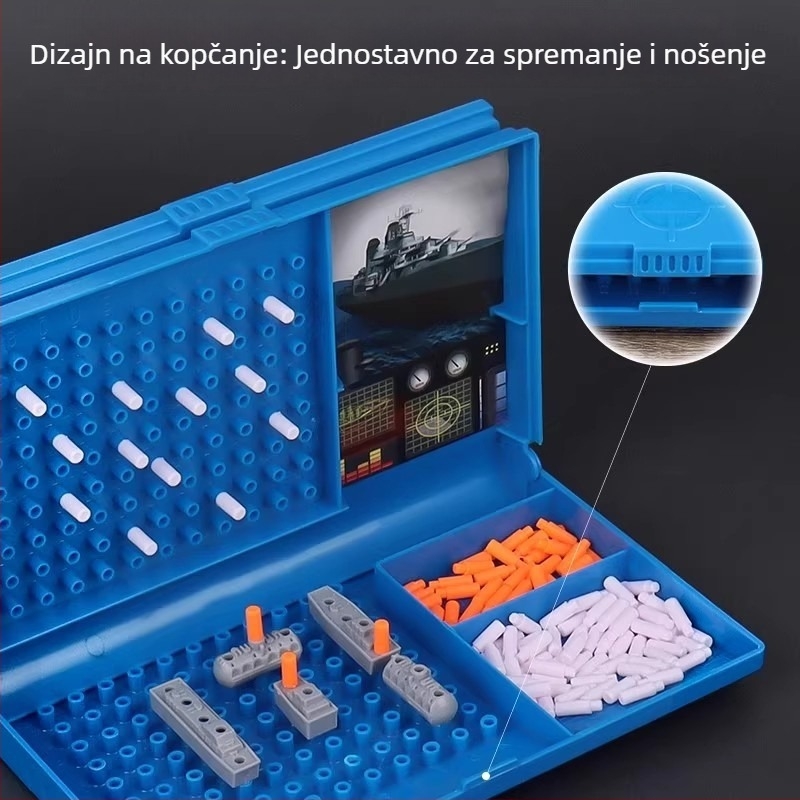 Morska bitka šah: za dva igrača, ratni brodovi – interaktivna edukativna stolna igra za djecu