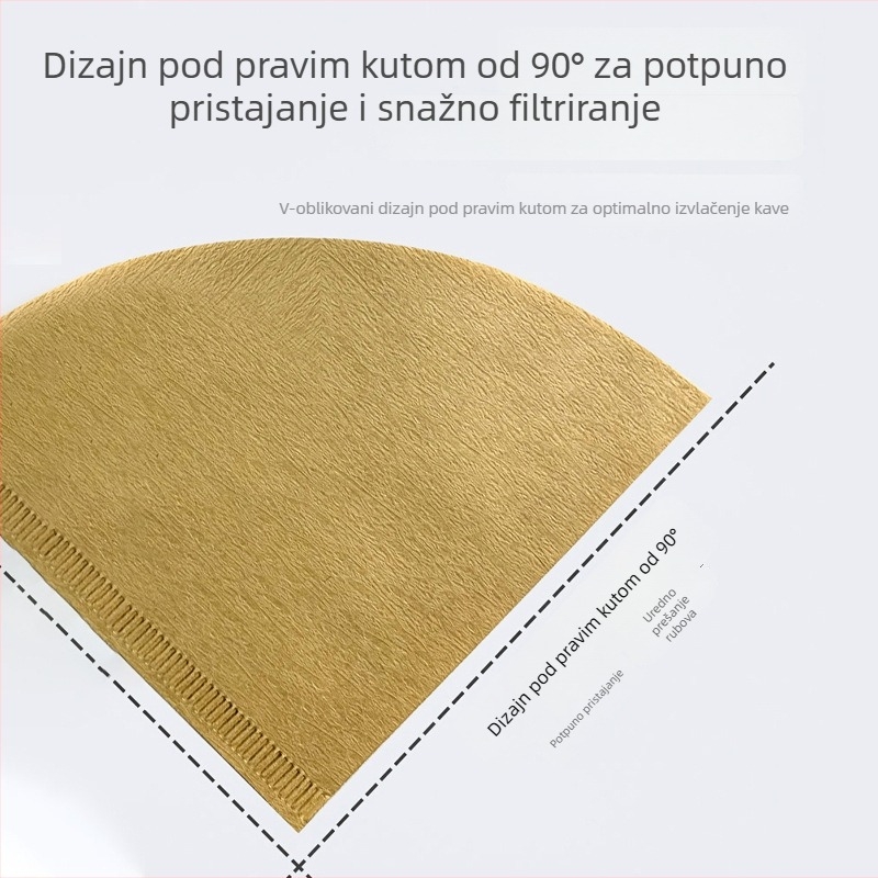 40 listova filter papira za kavu, japanska drvena celuloza, prirodno bijela, za ručno pripremljenu kavu