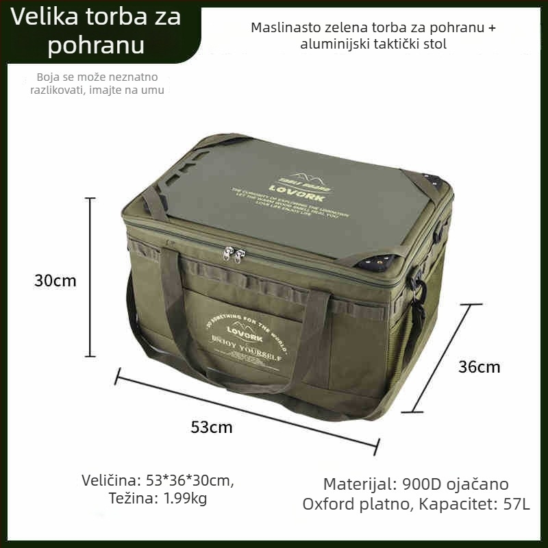 LOVORK Sklopiva torba za skladištenje na otvorenom, kamping oprema, velikog kapaciteta