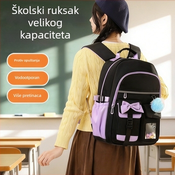 Set tri ruksaka u kolidž stilu, vodootporni i otporni na habanje, ukrašeni mašnicom