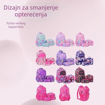 Ruksak za školu s gradijentnim bojama, velik kapacitet, lagan i sladak za školu i aktivnosti na otvorenom