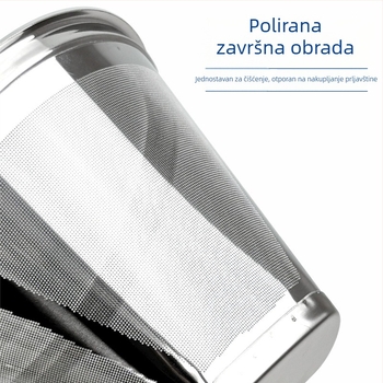 304 nehrđajući čelik filter mreža za trgovine mliječnog čaja, jednostupanjna fina mreža za filtriranje za aparate za kavu, posebnog oblika s držačem za ručno prelijevanje