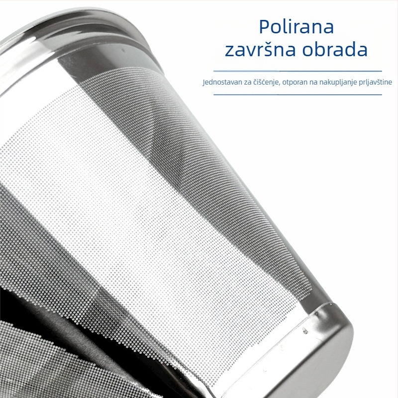 304 nehrđajući čelik filter mreža za trgovine mliječnog čaja, jednostupanjna fina mreža za filtriranje za aparate za kavu, posebnog oblika s držačem za ručno prelijevanje