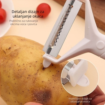 Dvostruko funkcionalni grater za voće i povrće, kuhinjski nož za voće, guljač krumpira, nož za guljenje povrća