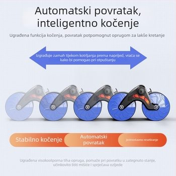 Kotač za trbuh – kućni fitness alat za trbušne mišiće i core, s automatskim povratkom