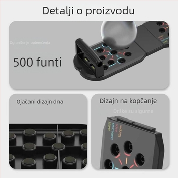 Sklopiva ploča za sklekove s držačem – višenamjenska unutarnja fitness ploča za vježbanje trbuha