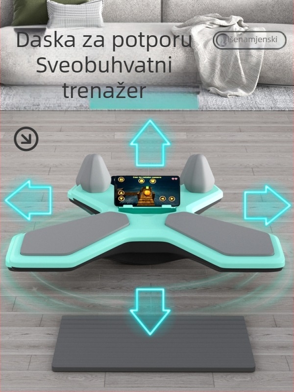 Višenamjenska ploča za ravnotežu s mjeračem vremena za trening planka i trbušnjaka, kućni fitness uređaj