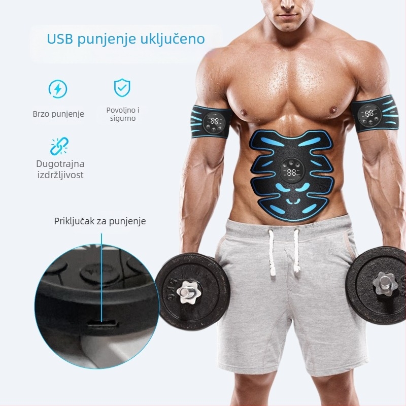 Nova pametna naljepnica za trbušne mišiće za muškarce i žene – kućni fitness uređaj