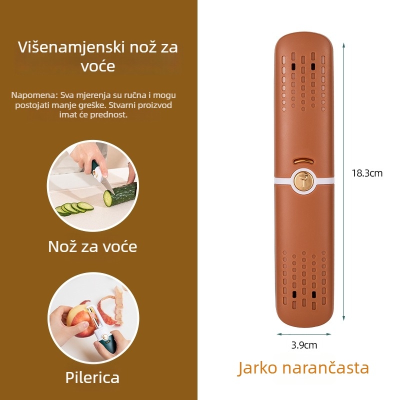 2-u-1 dvostruko glavi nož za voće i guljač – mini kuhinjski alat za jabuke i krumpire